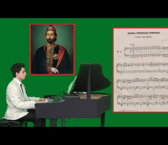 MECİDİYE MİLLİ MARŞI, İlk Osmanlı Ulusal Resmi Marş, Beste: Donizetti, Piano Ottoman National Anthem